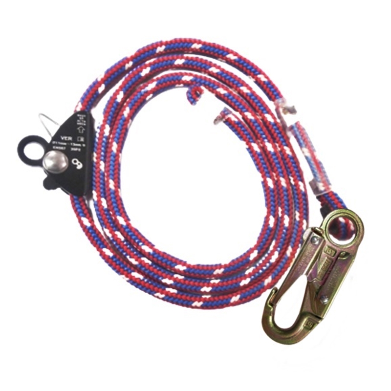 8' Rope Grab Lanyard - Steel Snap
